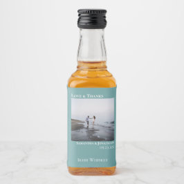 Mini Foto de Obrigados e Amor de Casamento Teal Mi