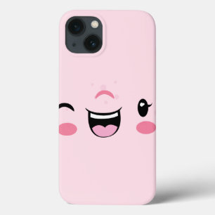 Mini gabinete do Kawaii Face Piscante Rosa