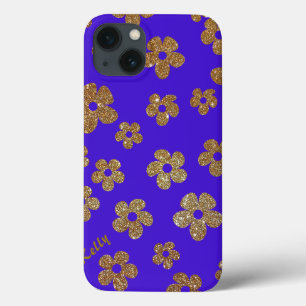Mini gabinete Floral iPad com aparência Dourada na