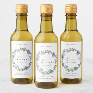 Mini Garrafa de Chuveiro de Noiva Azul Poeirento A