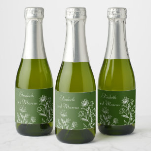 Mini garrafa de vinho verde-oliva
