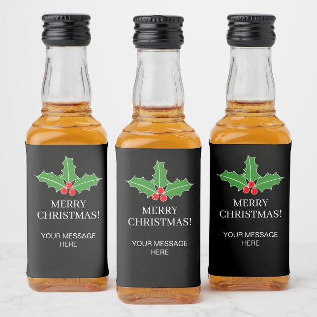 Mini Liquor Bottle Labels for Christmas party (Garrafas)