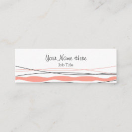 Mini Magra cartão de visita rosa-Stripe-do-atlântico