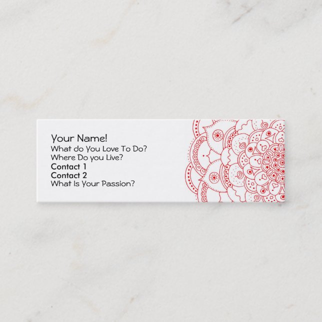 Mini Mandala 2, cartão de visita (Frente)