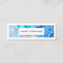 Marble Blue Watercolor Cartão de visita
