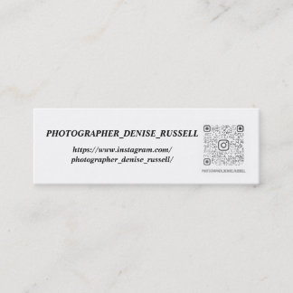 Mini, mini cartão de visita de 3,0" x 1,0"