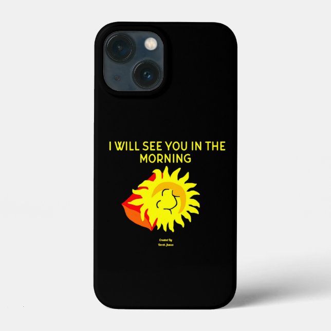 Mini Mini Caso da Good Night Sun Apple iPhone 13 (Verso)