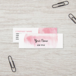 Mini Moderno cora o cartão de visita magro da aguarela