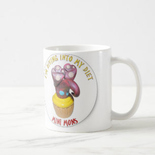 Mini Mons "mergulho caneca de café de uma dieta"