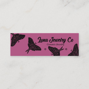 Mini Mystical Luna Moth Jewelry Stud Cartão de visita