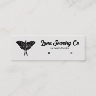 Mini Mystical Luna Moth Jewelry Stud Cartão de visita