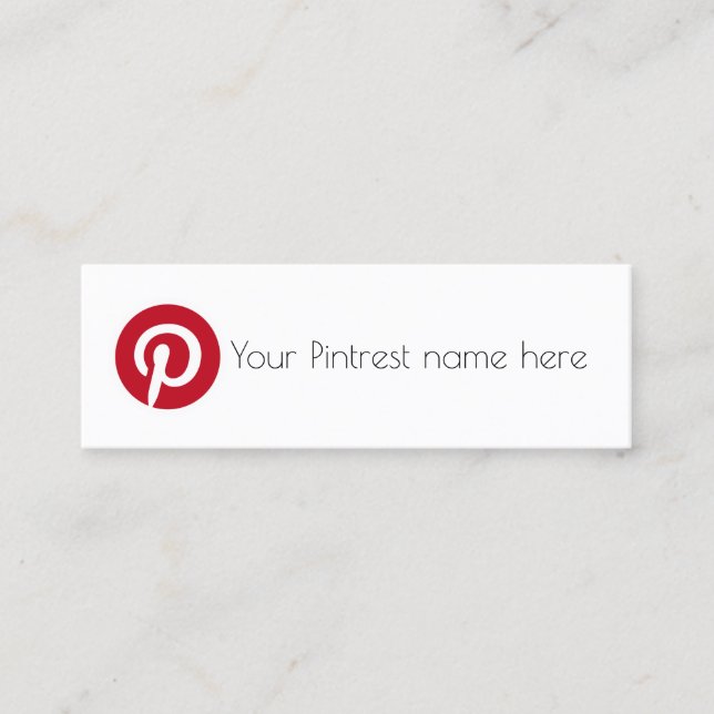 Mini o cartão de visita o mais pintrest (Frente)