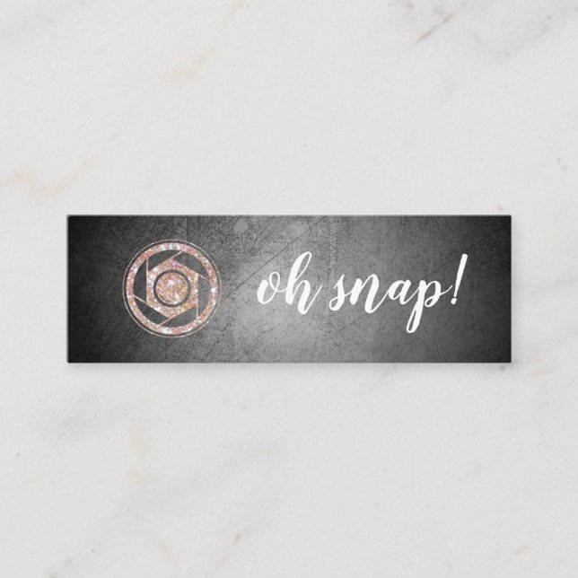 Mini Oh pressão! Cartão de visita do fotógrafo do (Frente)