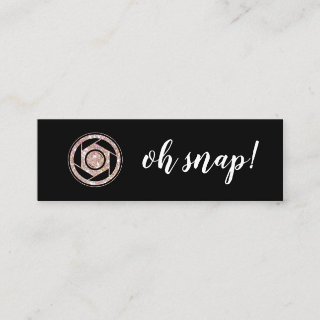 Mini Oh pressão! Cartão de visita do fotógrafo do (Frente)