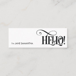 Mini Olá!! Cartão de visita branco