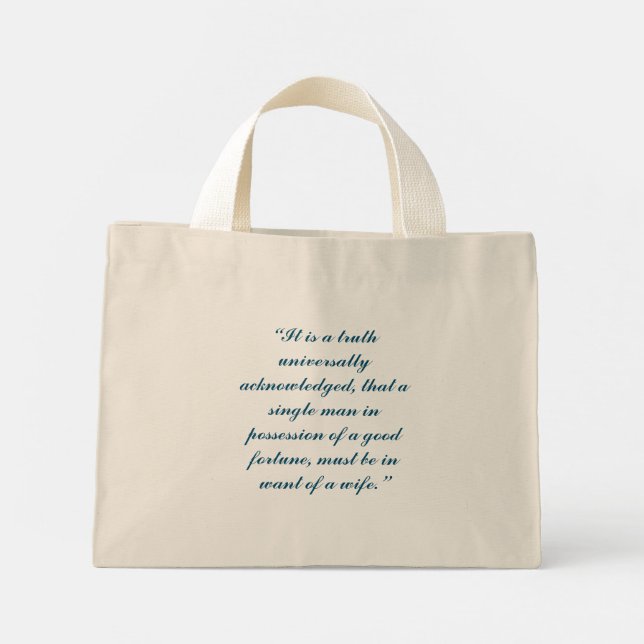 Mini Orgulho e Preconceito Bolsa Tote (Verso)