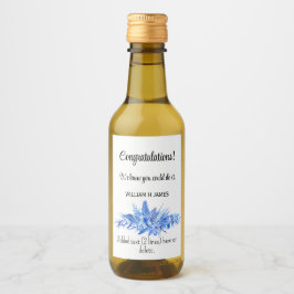 Mini Parabéns De Garrafas De Vinho Azul De Cobalto