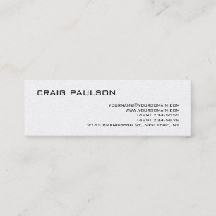 Mini Pearl Simple Trendy Modern Plain Cartão de visita