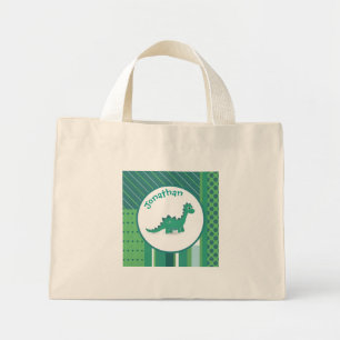 Mini Pequena bolsa de tote do Dinossauro Personalizado