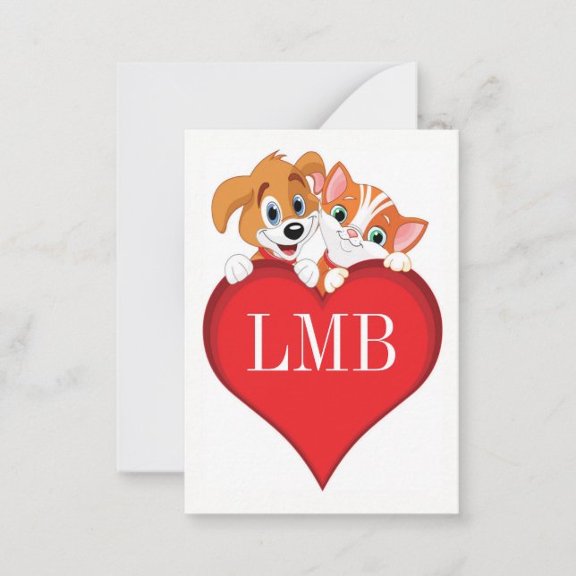 Mini placas de dia de os namorados em Cartões de v (Frente)