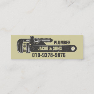 Mini Plumber Plumber Home Repares Cartão de visita