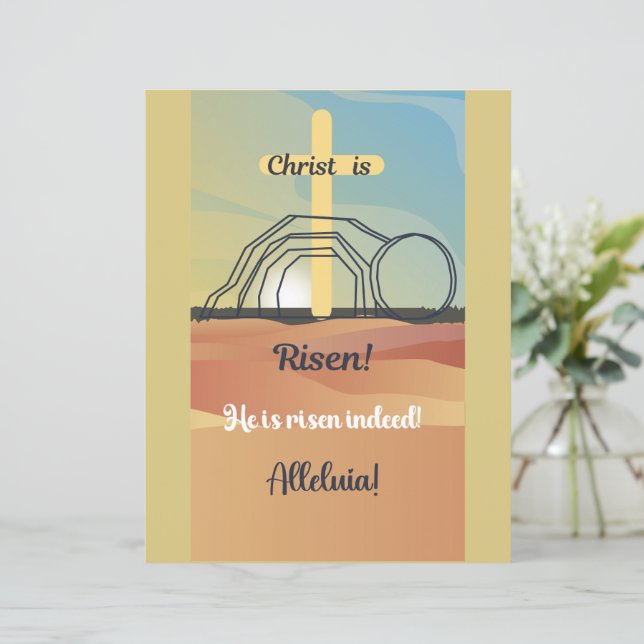 Mini Poster com fundo bíblia verso e deserto (Em pé/Frente)