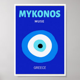 Mini Poster - Grécia do Mykonos Muse