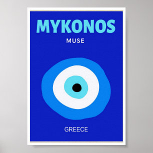 Mini Poster - Grécia do Mykonos Muse