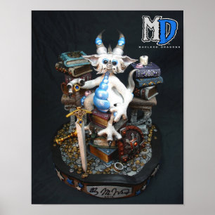 Mini Poster MD White Dragon 11"x14"