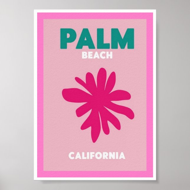 Mini Poster - Palm Beach California (Frente)