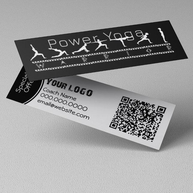 Mini Power Yoga Cartão de visita (Power Yoga Custom Business Cards)