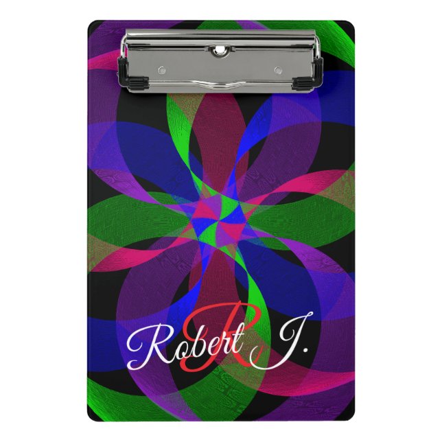 Mini Prancheta 3D 2D Hybrid Geometric Mini Clipboard (Frente)