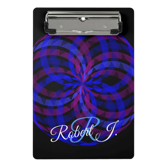 Mini Prancheta 3D Center Geometric Flower Petal Mini Clipboard (Frente)