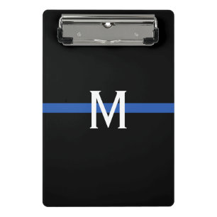 Mini Prancheta A polícia dilui o monograma de Blue Line