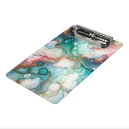 Mini Prancheta Abstract in Pink, Teal, Blue, and Gold