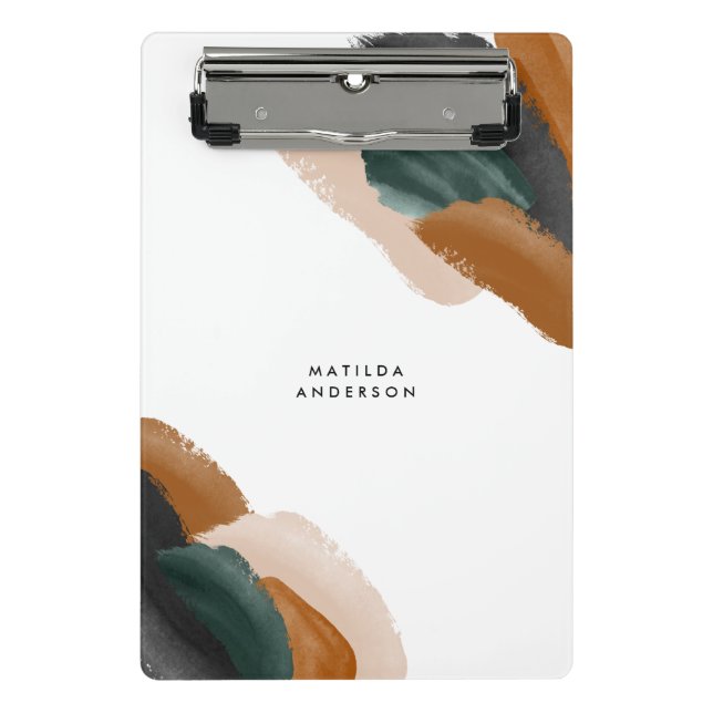Mini Prancheta Abstrato de aquarela verde (Frente)