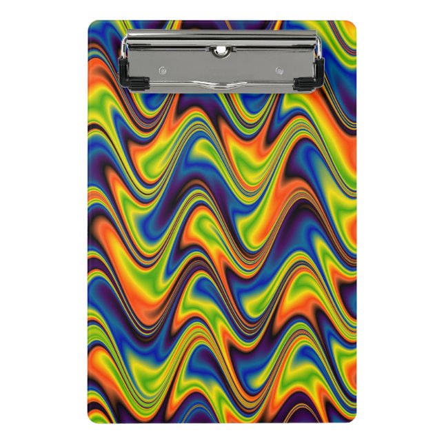 Mini Prancheta Abstrato de multicores onduladas (Frente)