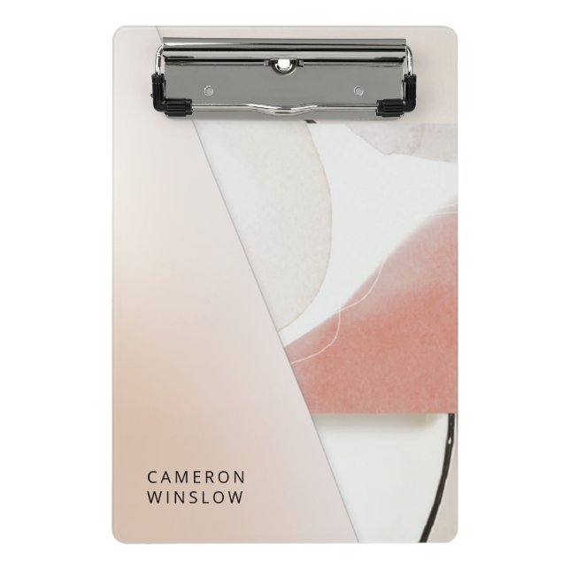 Mini Prancheta Abstrato Neutro de Tons da Terra (Frente)