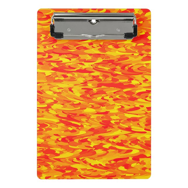 Mini Prancheta Abstrato - Padrão Laranja Amarelo (Frente)