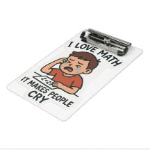 Adoro Matemática - Cartoon Sticker Engraçado