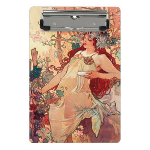 Mini Prancheta Alphonse Mucha, As Estações, Outono (1896)
