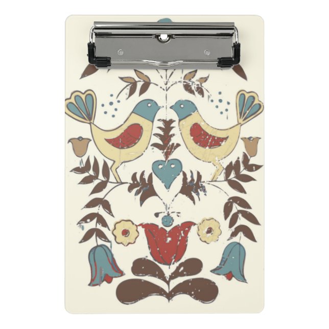 Mini Prancheta Amish Hex Sinal Bird Americana da Pensilvânia Hola (Frente)