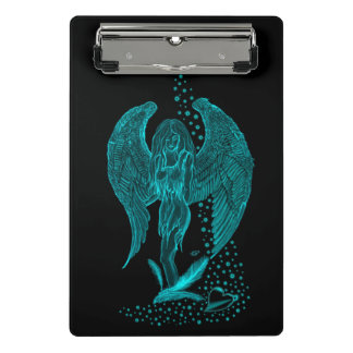 Mini Prancheta Angel perdeu no Love, Design preto e verde