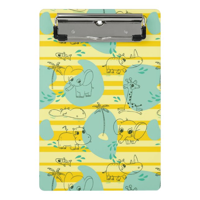 Mini Prancheta Animais bonitos que jogam com água 2 (Frente)