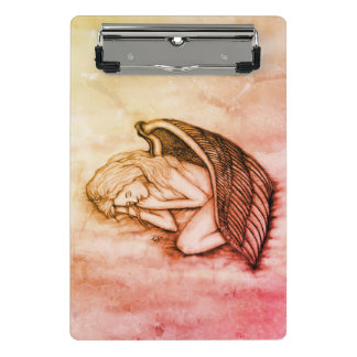 Mini Prancheta Anjo dormindo nas nuvens do céu