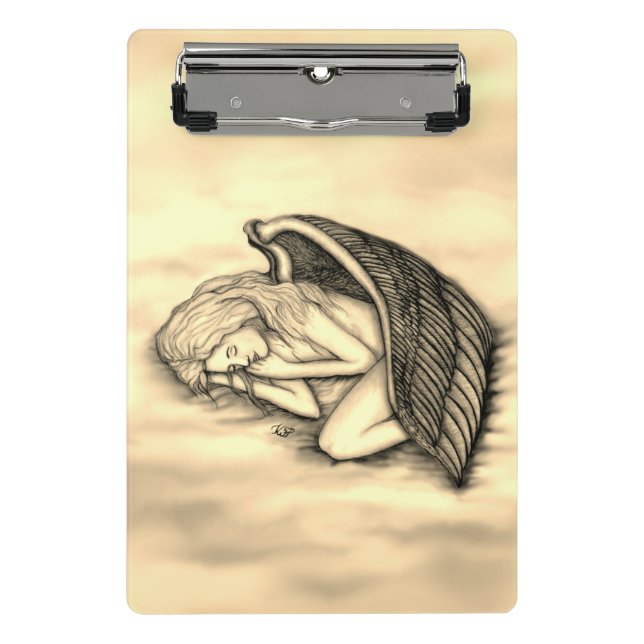 Mini Prancheta Anjo dormindo nas nuvens do céu (Frente)