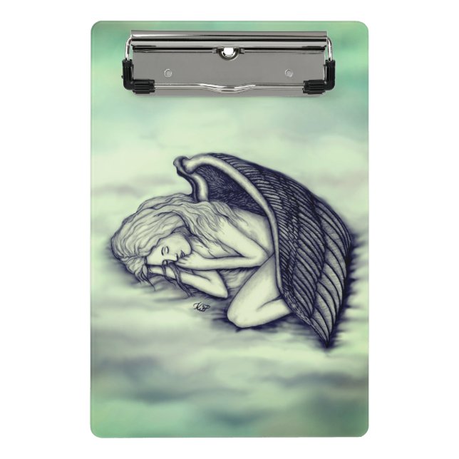 Mini Prancheta Anjo dormindo nas nuvens do céu (Frente)