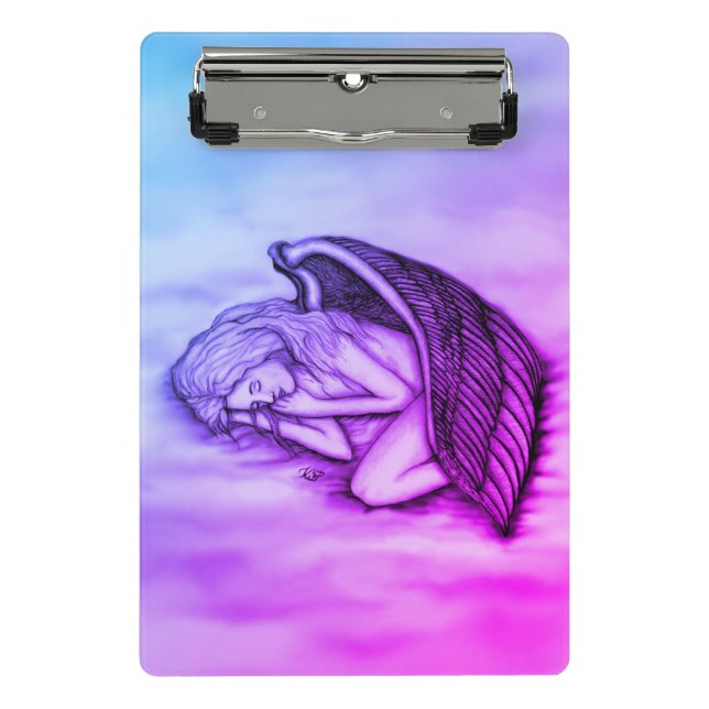 Mini Prancheta Anjo dormindo nas nuvens do céu (Frente)