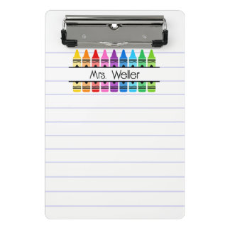 Mini Prancheta Apreciação ao Professor Crayon Personalizado Linha