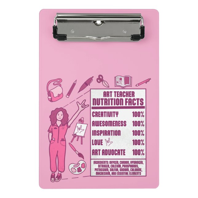 Mini Prancheta Apreciação aos Professores de Arte - Presente Perf (Frente)